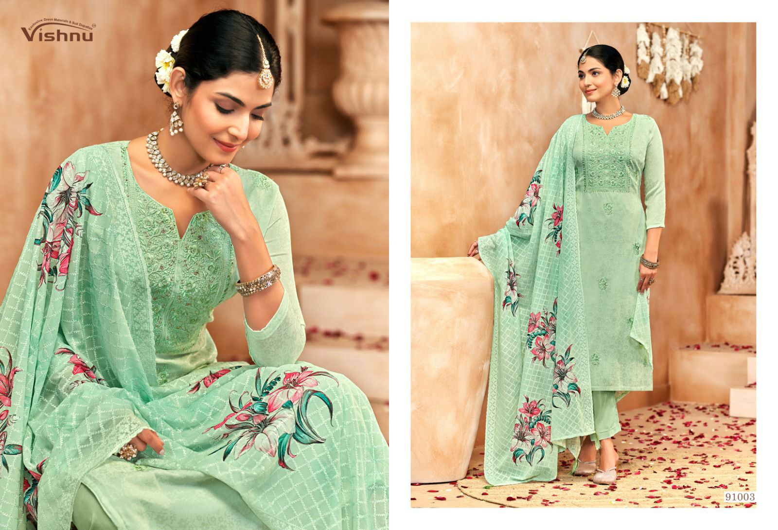 Raahat Vol 2 By Vishnu Georgette Surat Dress Material Wholesale Market